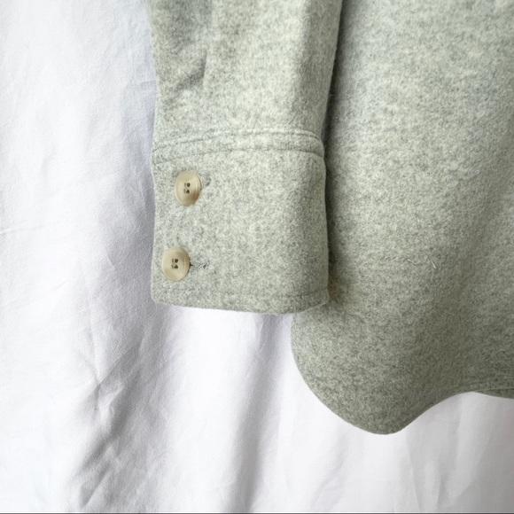 (NWT) H&M - spring light green melange shirt jacket / shacket (xs) - Picture 6 of 16